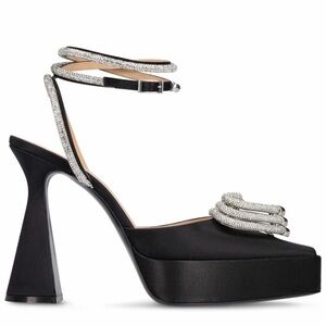 MACH & MACH Black and Silver Platform Heels